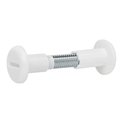 Imagen de 50 piezas SOTECH Tornillo de conexión blanco Ø agujero 8 mm para espesores madera 31 40 con rosca M6 unir muebles taco fijación Conector acero plástico