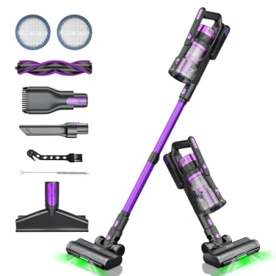 Imagen de SONLED aspiradora inalámbrica, Potente Recargable con Motor de 450 W, Tanque Agua 1500 ml, Mano para alfombras, Suelos, Pelo Mascotas