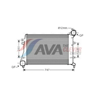 Imagen de PRASCO VNA4268 Intercooler Con acoplamientos rápidos AUDI: A3 Hatchback, Sportback, VOLKSWAGEN: Golf 5, Caddy 3, Touran I, SEAT: Altea, Altea XL