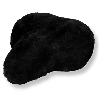 Imagen de Reissner Lammfelle Forro para el Asiento de la Bicicleta Piel Cordero Negro (FSB A) 27x24cm