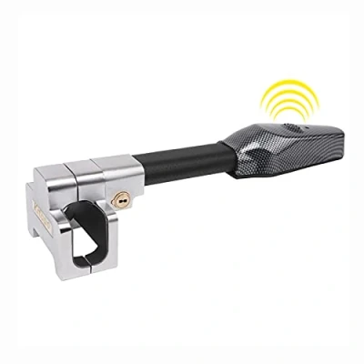 Imagen de Bloqueo Universal Antirrobo Auto del Volante Coche con Llaves Alarma de Seguridad T lock Negro