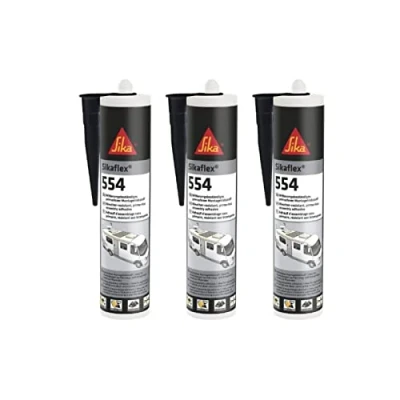 Imagen de Sikaflex 554 Caravan Pegamento industrial STP (3 unidades, 300 ml), color blanco