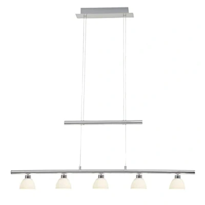 Imagen de BRILLIANT lámpara Tonja LED, de suspensión 5 luces cromo/blanco 5x 5W LED integrado (COB), (285lm, 3000K) Escala a ++ E Altura regulable mediante contrapeso