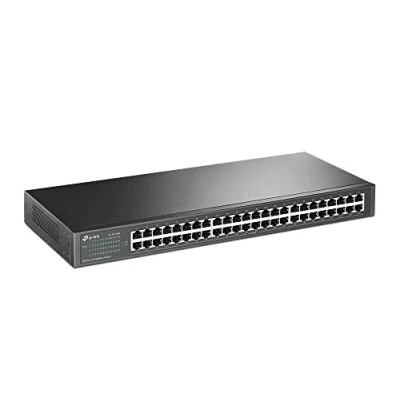Imagen de TP Link TL SF1048 Conmutador Fast Ethernet de 48 Puertos (10/100 Mbps, Plug and Play, Metal, Montaje en Rack, sin Ventilador, Vida Limitada)