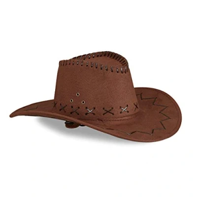 Imagen de Relaxdays Sombrero Vaquero, Color marrón oscuro 16 X 35.5 39 Cm 10024992_746 , color/modelo surtido