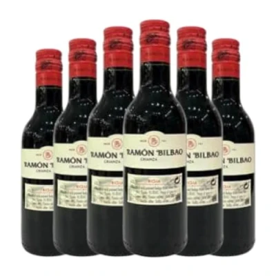 Imagen de Ramón Bilbao Tempranillo Rioja Crianza Botellín 18 cl Vino tinto (Caja de 6 cl)