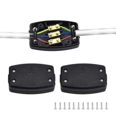 Imagen de FUJIE 2 Pcs Caja de Conexion Plastico 3 Terminal Conector Línea Conexiones