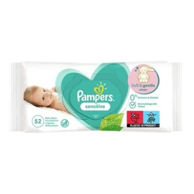 Imagen de Pampers toallitas húmedas para bebé sensibles, dermatológicamente probadas, 260 (5 x 52)