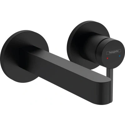 Imagen de hansgrohe Finoris Grifo monomando de lavabo empotrado con caño 16,8 cm, negro mate, 76051670