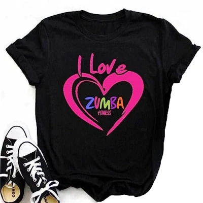 Imagen de Camiseta atlética de Verano Manga Corta para Mujer Casual Top Graphic Cuello Redondo Entrenamiento físico Baile Zumba