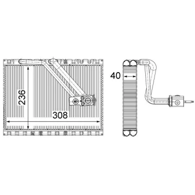 Imagen de MAHLE ORIGINAL AE 128 000P Evaporador con válvula de expansión
