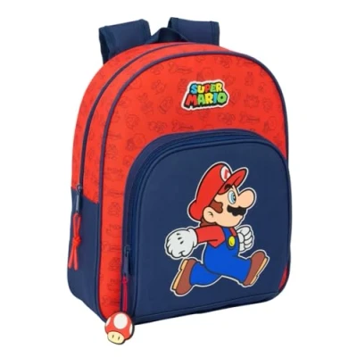 Imagen de SUPER MARIO TRICK Mochila Infantil, Ideal para Niños de Diferentes Edades, Cómoda y Versátil, Calidad Resistencia, 28x10x34 cm