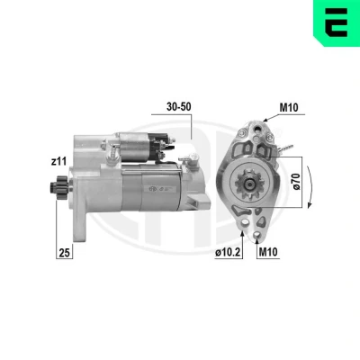 Imagen de ERA 221087A Motor de arranque 12V 1,9kW 11 30,50 70mm