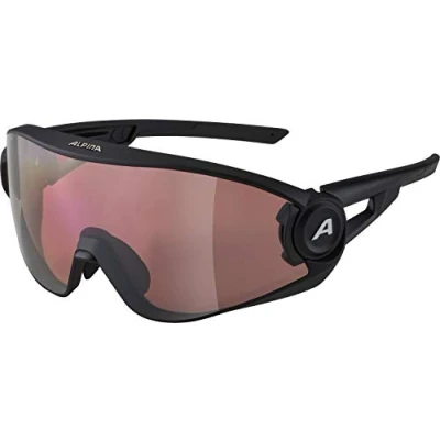 Imagen de ALPINA 5W1NG Q+CM Gafas Deportivas, Unisex Adultos, Black Matt, One Size