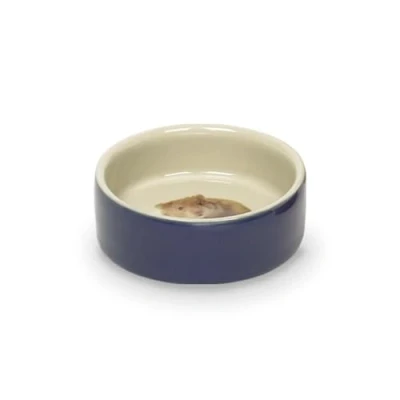 Imagen de Nobby Hamster Cuenco de cerámica para hámsteres (7,5 diámetro x 2,5 cm), Azul