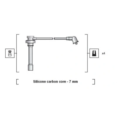 Imagen de Juego de cables encendido MAGNETI MARELLI 941318111089