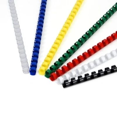 Imagen de RAYSON Canutillos encuadernar de Plástico, 21 Anillas, Capacidad Encuadernación 20 hojas, 6mm, Multicolor, A4, paqute 100