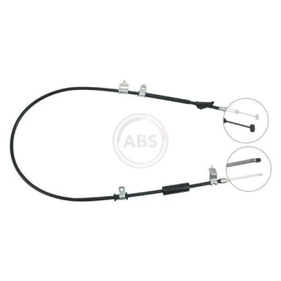 Imagen de A.B.S. K15687 Cable de Freno Mano 1743 Tambor para dirección izquierda/derecha ROVER: 200 Hatchback