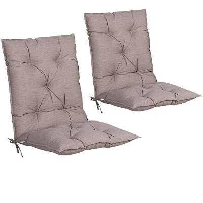 Imagen de Detex Set de 2 Cojines para sillas con Respaldo Crema Jaspeado Almohadillas Asiento viscoelásticas