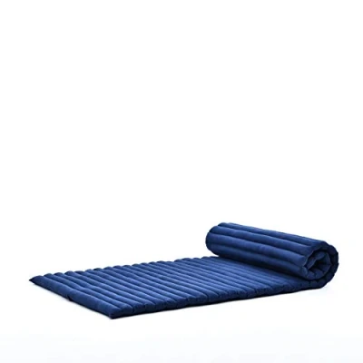 Imagen de LEEWADEE Colchon Plegable Futon para Dormir, Esterilla Fitness Gruesa, Mattress De Kapok, 190 x 70 cm, Azul
