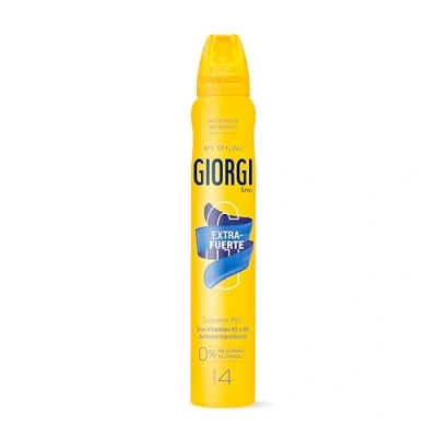 Imagen de Giorgi Line Espuma Extrafuerte 48 horas para un Acabado Perfecto de Larga Duración, todo tipo Pelos, Anti Encrespamiento y Máxima Hidratación, 0% Alcohol Siliconas, Fijación 4 250 ml