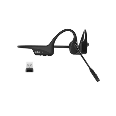 Imagen de SHOKZ OpenComm2 UC 2025 Upgrade Auriculares de conducción ósea con Adaptador USB A, Bluetooth oído Abierto micrófono, inalámbricos para Office,Puerto Carga Tipo C