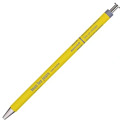 Imagen de MARK&#039;S Days Tous les Jours DAY BP4 YE Bolígrafo de madera y metal, color amarillo con punta 0,5 mm
