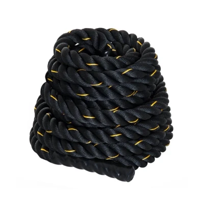 Imagen de HOMCOM Cuerda de Batalla Battle Rope Ejercicio Formación Fitness Crossfit Ф38mm Longitud 9m Poliéster Ultra Resistente