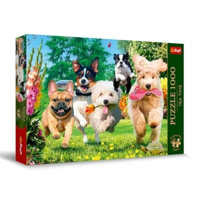 Imagen de Trefl Premium Plus Quality Puzzle Tea Time: ¡Viene el lío 1000, Serie de imágenes nostálgicas Pintura, Ajuste Piezas, para Adultos y niños a Partir 12 años, Multicolor (10800)