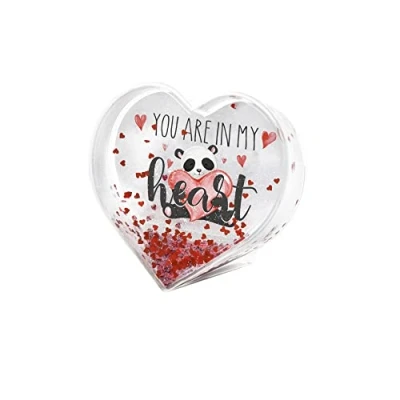 Imagen de Legami Portafotos con purpurina, 10 x 9 cm, en PC y líquido, Variante Red Glitter, de mesa, una fotografía reemplazable incluida, pequeña