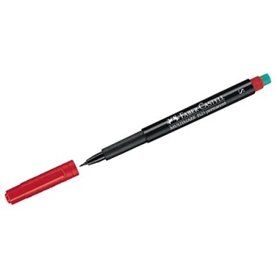 Imagen de Faber Castell Multimark Marcador permanente, trazo S, color rojo permanent