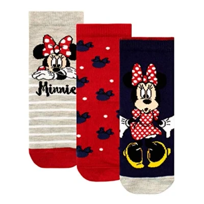 Imagen de Disney Calcetines Paquete de 3 para Niñas Minnie Mouse Multicolor 24/26