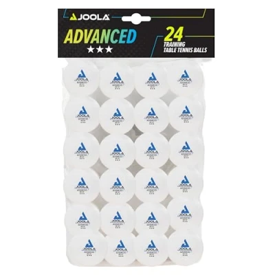 Imagen de JOOLA Pelotas de Ping Pong 3 Estrellas Entrenamiento avanzado, 40 mm diámetro, Premium, Color Blanco, 24 Unidades