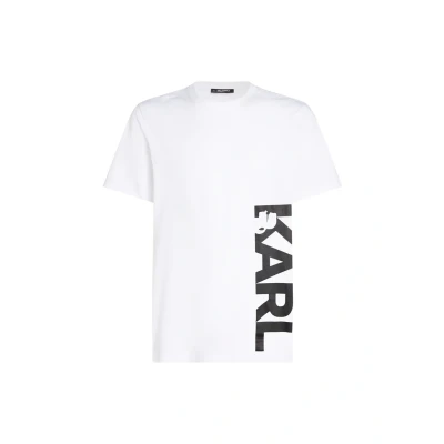 Imagen de KARL Lagerfeld Vertical LOGO Camiseta de pijama, Hombre, Talla: Large, White
