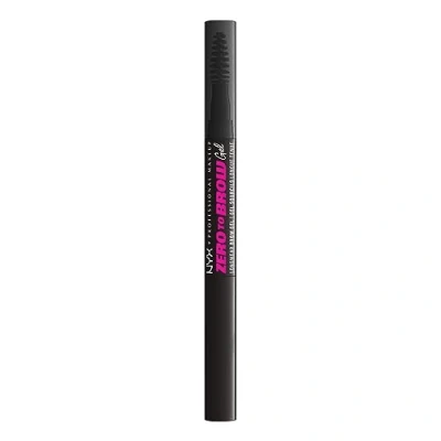 Imagen de NYX Professional Makeup Zero to Brow, Gel rellenador de cejas, Acabado natural natural, Larga duración hasta 2 días, Tono: Black