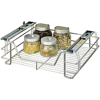 Imagen de Maximex Armario Midi extraíble, Cesta extraíble para Espacio de Almacenamiento Adicional, Acero Cromado, 51 x 18,5 40 cm