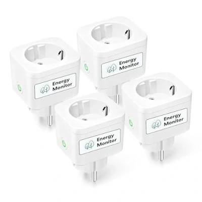 Imagen de Meross Enchufe Inteligente con Mide el Consumo, Bluetooth Alexa 16A Control Remoto y por Voz, Temporizador, WiFi Compatible Alexa, Google Home SmartThings, 4 PCS