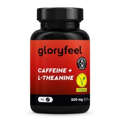Imagen de Cafeína + L Teanina en Altas dosis 150 Tabletas con 200mg de extracto Té Verde por diaria 100% vegano y probado laboratorio