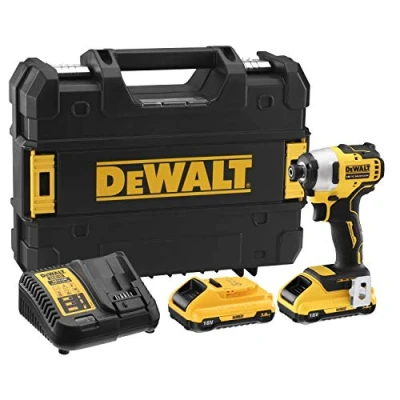 Imagen de DEWALT DCF809L2T QW Atornillador Impacto sin escobillas XR 18V 1/4&quot; 190Nm con 2 baterías Li Ion 3,0Ah maletín TSTAK