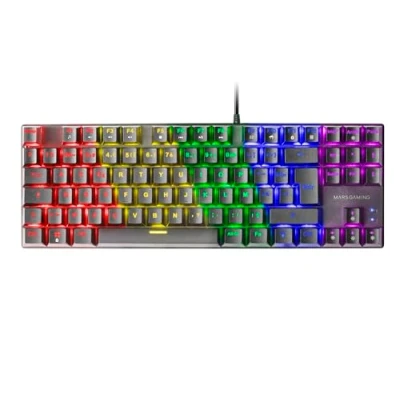 Imagen de Mars Gaming MK80 Negro, Teclado Mecánico TKL FRGB, Antighosting, Switch Rojo, Idioma Francés