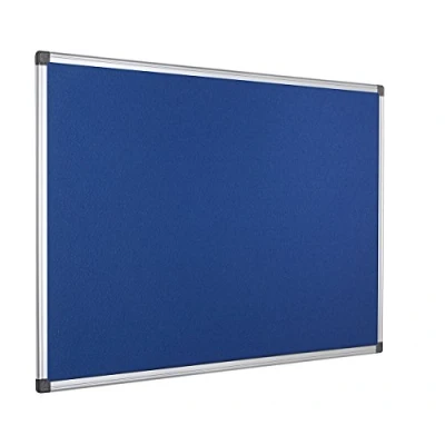 Imagen de Bi Office Maya Tablero de anúncios con marco aluminio, 60 x 45 cm, fieltro azul
