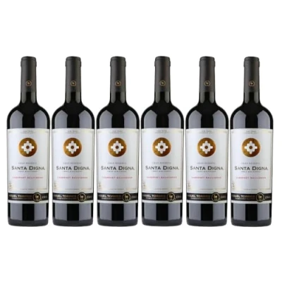 Imagen de Santa Digna Cabernet Sauvignon, Vino Tinto, 6 botellas de 75 cl Total: 450