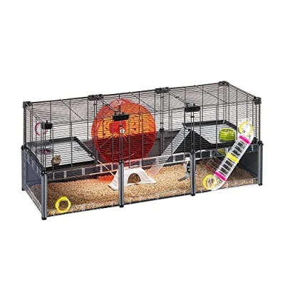 Imagen de Ferplast Jaula Grande para hámster Ratones Malla metálica con Accesorios Modular Multipla Hamster, 107,5 x 37,5 h 42 CM