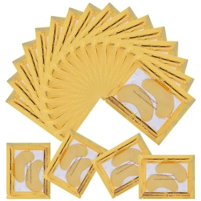 Imagen de 20 Pares Parches Ojos Bolsas y Ojeras,Parches Ojeras,Eye Patches,Parches Antiojeras Bolsas,Bolsas Ojos,Parches Contorno de Ojos,Mascarilla Ojeras,24K Oro para Los Ojos,para Anti Edad