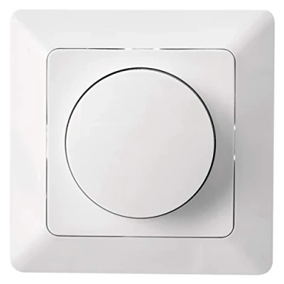 Imagen de EMOS A6003.0 Regulador de Intensidad botón Giratorio para Bombillas LED y halógenas, empotrable, 7 110 W/VA, Blanco