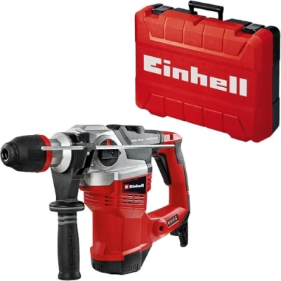 Imagen de Einhell Martillo perforador TE RH 38 3F (1050 W, intensidad de impacto 9 J, recepción SDS Max, tope profundidad perforación metal, potencia mm en hormigón)