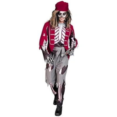 Imagen de W WIDMANN MILANO Party Fashion Disfraz de Esqueleto Pirata, Fantasma, Capitán, Bucanero, Pirata Hombre