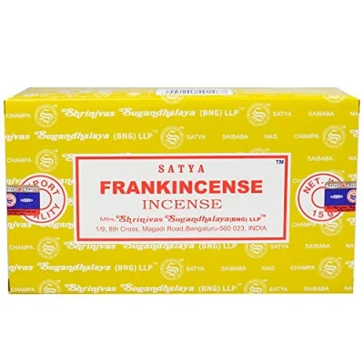Imagen de 156 x unidades de incienso Satya Frankincense 180 g (12 cajas 15 cada una) Sai Baba Nag Champa, olíbano