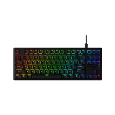 Imagen de Teclado gaming HYPERX Alloy Origins Core PBT HX rojo, USB 2.0, Retroiluminación, Negro