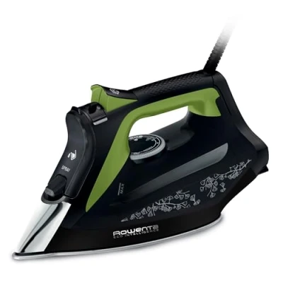 Imagen de Rowenta Plancha de vapor Eco Intelligence, distribución óptima del vapor, potencia 2500 W, tiempo calentamiento rápido, 1 L, negro/verde